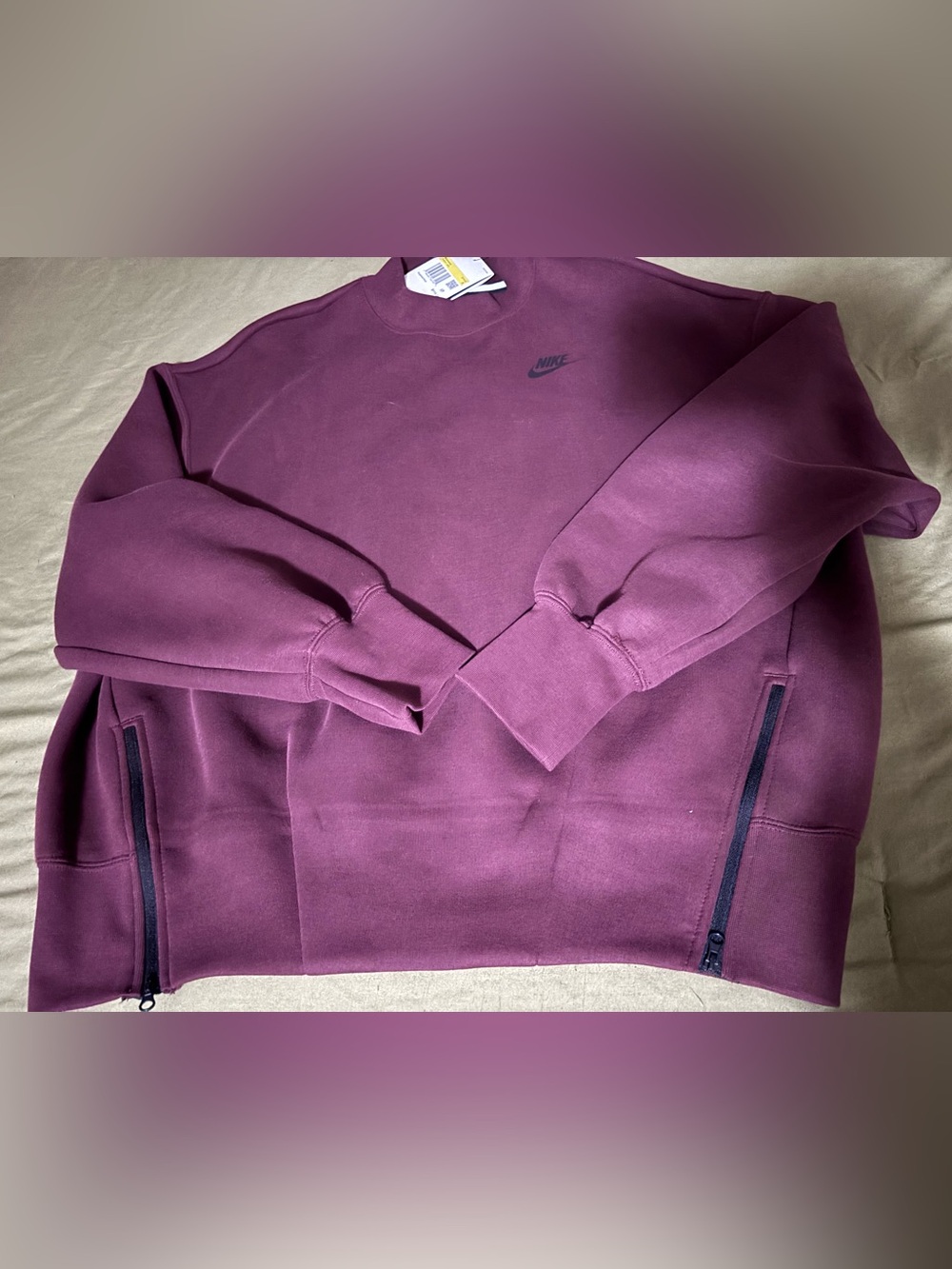 Nike Crewneck Sweatshirt in Plum - Picture 2 of 3